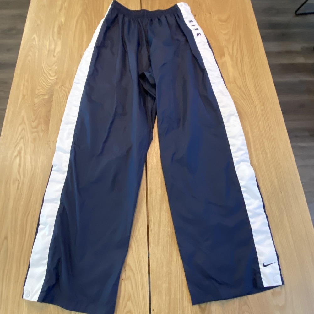 Vintage Nike Windbreaker Pants Men's XL Tear Away Snap Buttons‎ Nylon Wide Leg
